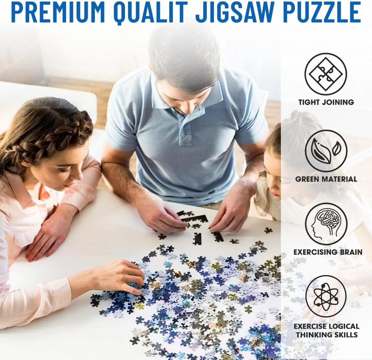 1000 Pieces Wooden Puzzle Adult Grassland Scenery Suitable for Those Who Like Challenging Family Leisure and Entertainment Toys