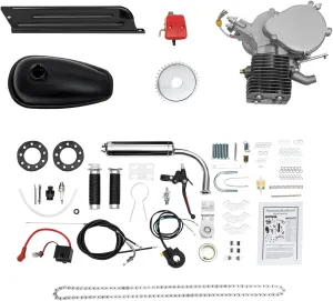 100CC Bicycle Engine Kit Two-Stroke Bike Engine Kit 1.9KW 44 Tooth Sprocket Motorized Petrol Gas Motor Conversion Kit for 26" 28" Bicycle
