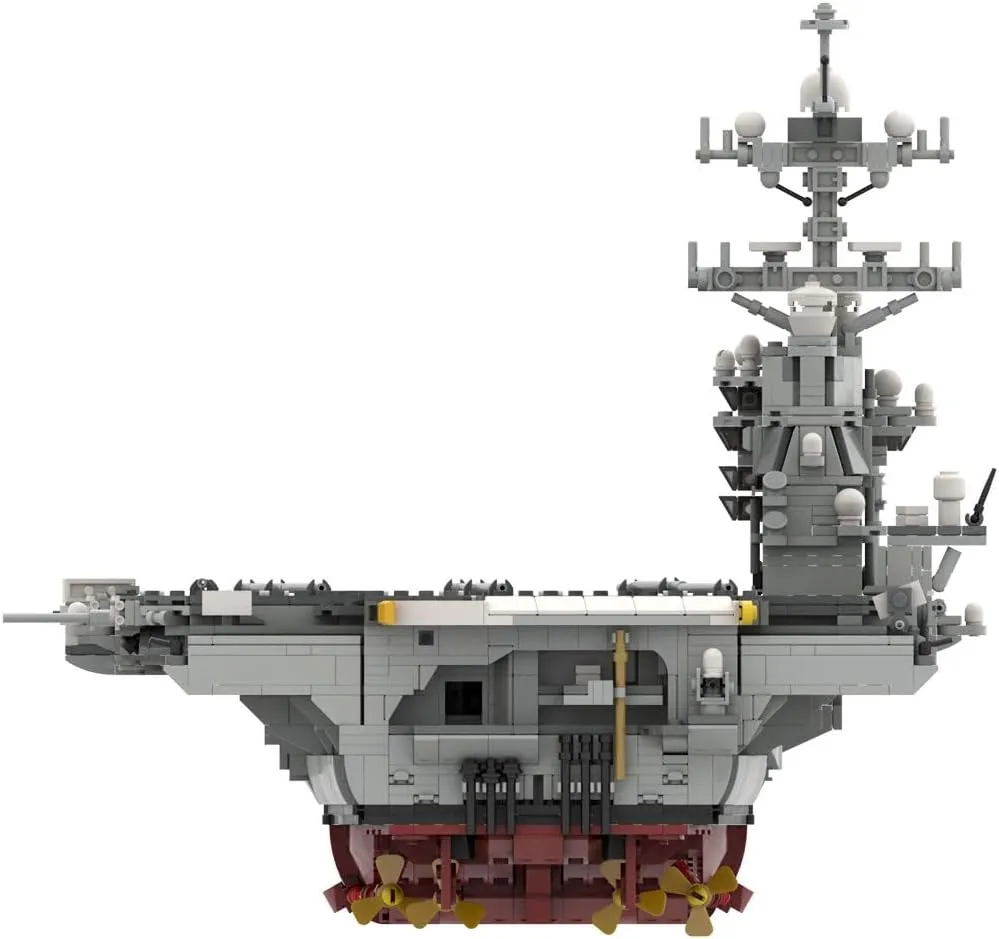 1/300 Navy Aircraft Carrier Building Blocks Set for Adult, MOC-192566 Gerald R-FOD Nuclear-Powered US Military Battleship Building Block Model, (6361PCS)