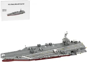 1/300 Navy Aircraft Carrier Building Blocks Set for Adult, MOC-192566 Gerald R-FOD Nuclear-Powered US Military Battleship Building Block Model, (6361PCS)