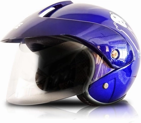2-5 Years Old Motorcycle Kids Helmet, Cartoon Open Face Half Helmet Cute Young Children Four Wheeler Moped ATV Scooter Helmets for Four Seasons Go-Kart Child Helmet DOT Approved