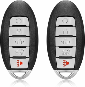 2 Keylessbest Replacement for Nissan Pathfinder Key Fob Remote Control 2013 2014 2015 2016 5 Buttons 433MHz KR5S180144014,Black