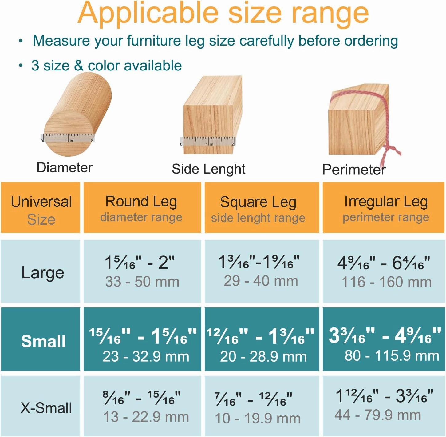 32pcs Chair Leg Floor Protectors,Bar stools Leg Protectors Caps,Dining Room Table Chair Leg Protectors for Hardwood Floors, Chair Leg Covers Silicone Felt Furniture Pads (Small fit: 0.9'' - 1.29'')