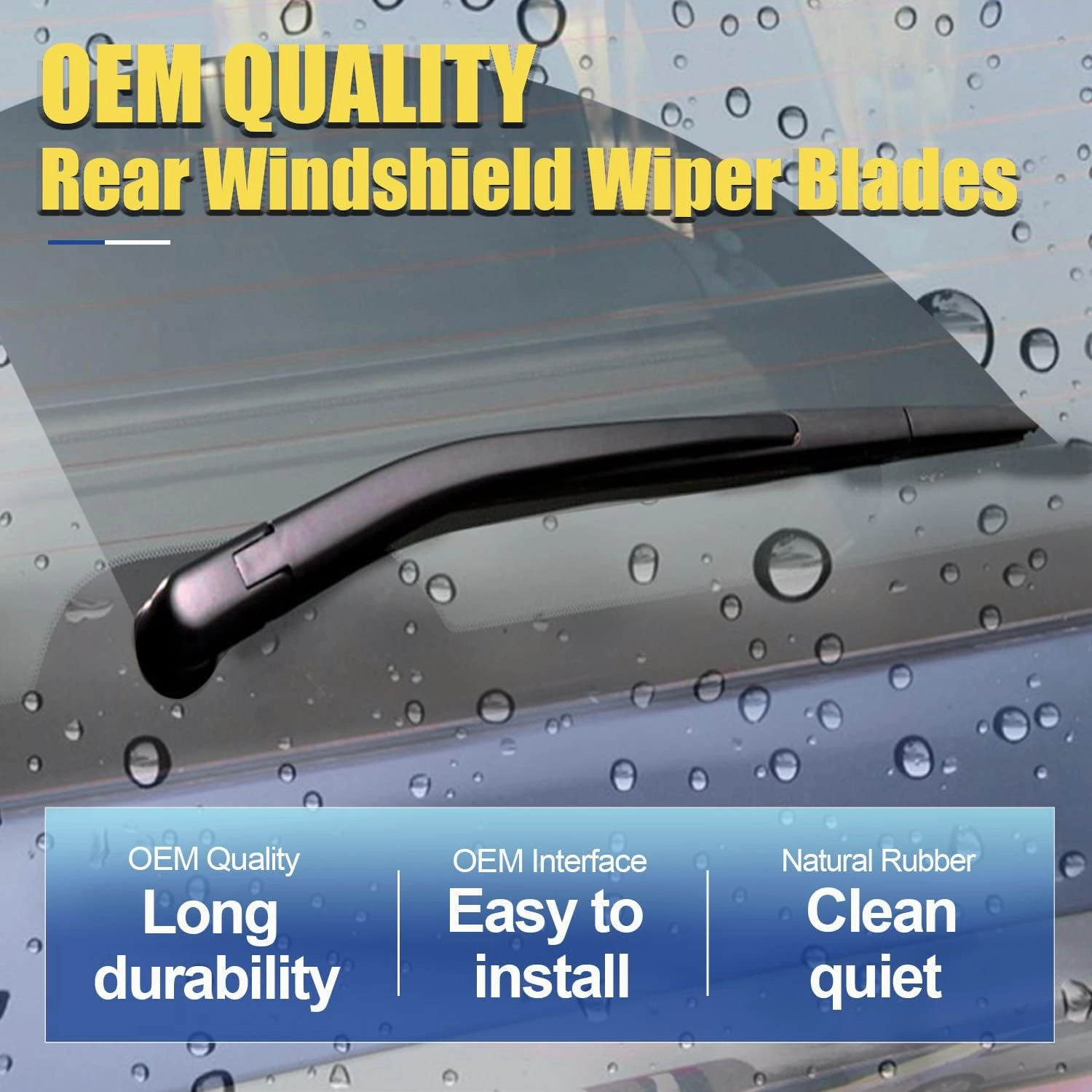 3 wipers Replacement For 2019 2020 2021 2022 2023 Toyota Rav4 Windshield Wiper Blades Original Equipment Replacement - 26" 16" 12" (Set of 3) U/J HOOK