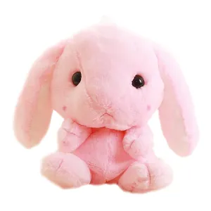3D Cuddly Plush Stuffed Rabbit Bunny Hare Doll Backpack Knapsack Shoulder Bag (Pink)