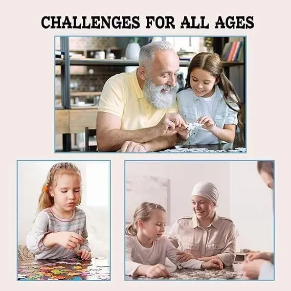 500 Piece Jigsaw Puzzle Guardian Angel and Children Crossing Bridge Challenge Puzzles Educational Game for Adults Wooden Puzzles Nature Props Kid Gift Toy.