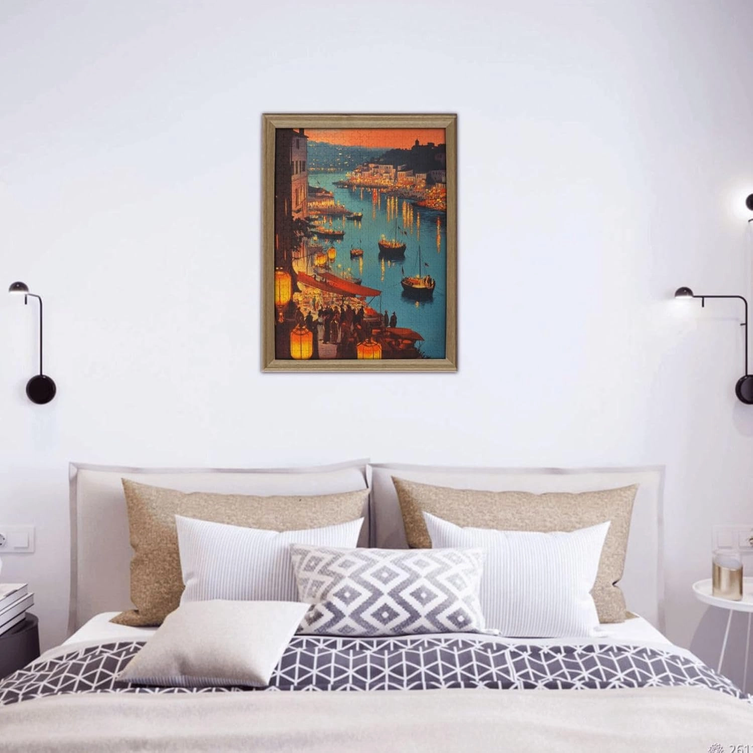 500 Piece Wooden Jigsaw for Adults,Urban Waterway Sailing Puzzle，Challenging City River & Boat Landscape Art，Pieces Fit Together Perfectly,Enjoy Solving Process,Gifts fro Friends