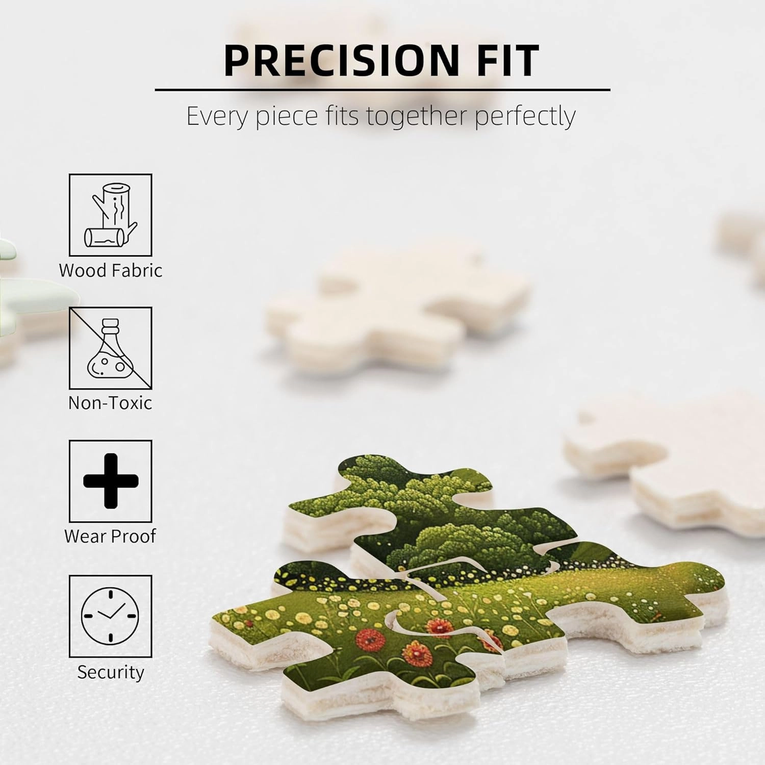 500 Pieces of Adult Wooden Puzzle - Peaceful Grassland,Artistic Challenge,Perfect for Display & Fun,Piece Fit Together Perfectly,Enjoy The Solving Process，Gifts Fro Friends and Family