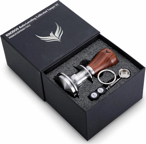 51mm Tamper Tool Espresso V2 Rosewood Spring Loaded 30LB Calibrated Coffee Tamper Compatible With Delonghi, Casabrews, Smeg and more Espresso Machine Accessories