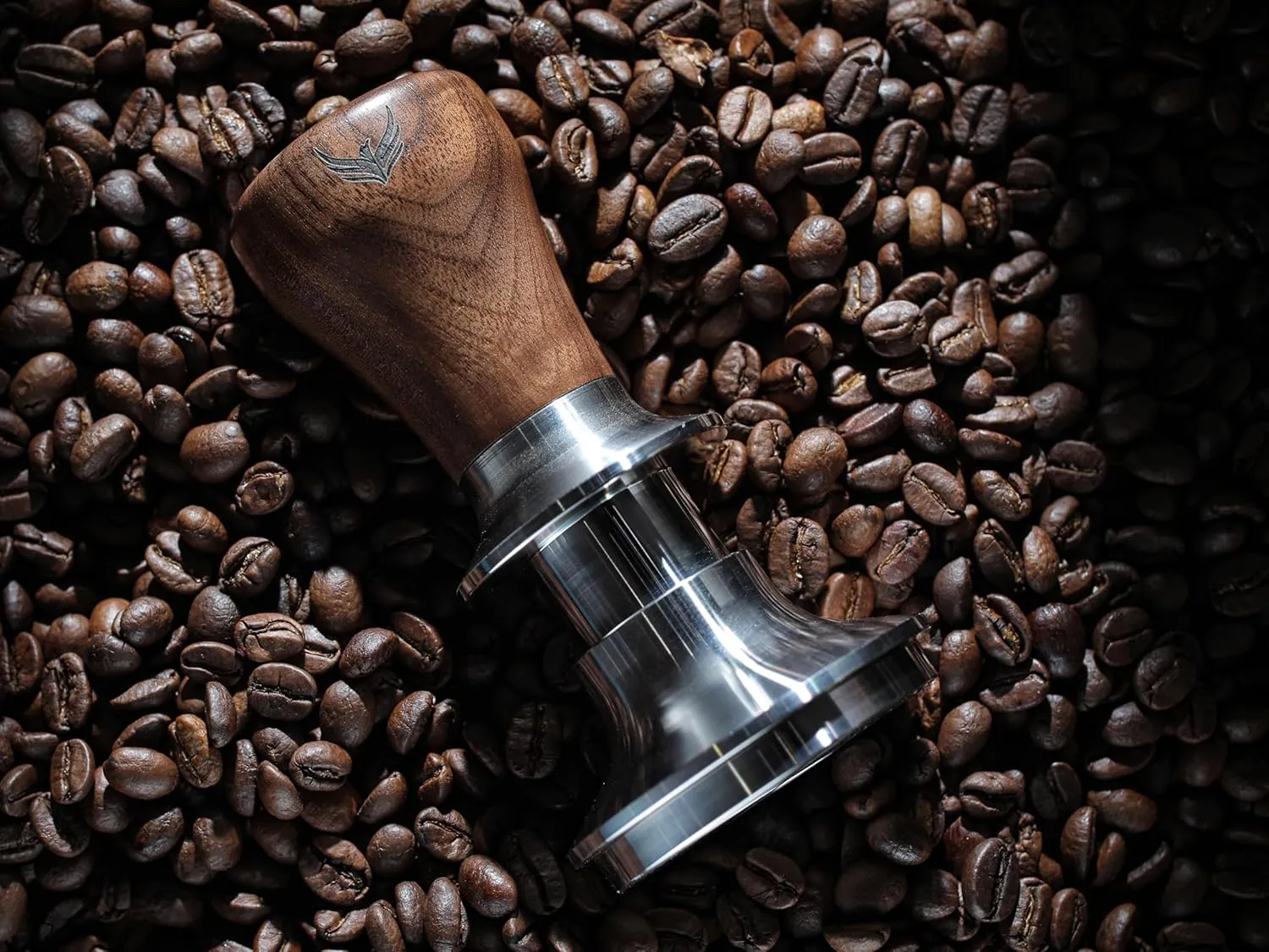 54mm Tamper For Breville Machines, V2 Calibrated Tamper Tool Espresso Walnut, Auto-Leveling and 30lb Spring Loaded Design Coffee Tamper With Stainless Steel Ripple Base