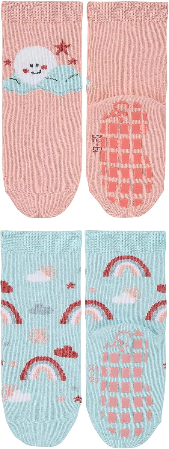 Abs Socks Double Pack Sun Rainbow Baby Girls ABS Socks