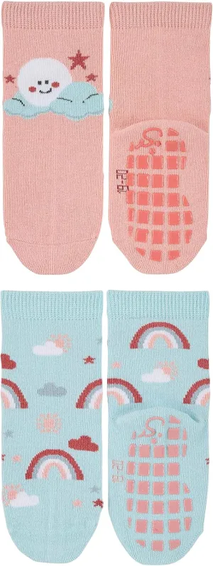 Abs Socks Double Pack Sun Rainbow Baby Girls ABS Socks