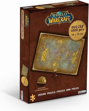 ABYstyle World of Warcraft Azeroth's Map Jigsaw Puzzle 1000 Pcs Featuring Azeroth Land Ideal Gift for Anime and Puzzle Enthusiasts Family-Friendly Activity