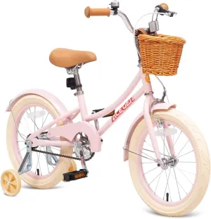 ACEGER Girls Bike with Basket, Kids Bicycle for 3-13 Years, Included Coaster Brake & Caliper Brake, 14 16 18 Inch with Training Wheels, 20 24 26 Inch with Kickstand but no Training Wheels
