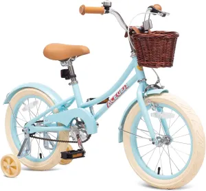 ACEGER Girls Bike with Basket, Kids Bicycle for 3-13 Years, Included Coaster Brake & Caliper Brake, 14 16 18 Inch with Training Wheels, 20 24 26 Inch with Kickstand but no Training Wheels