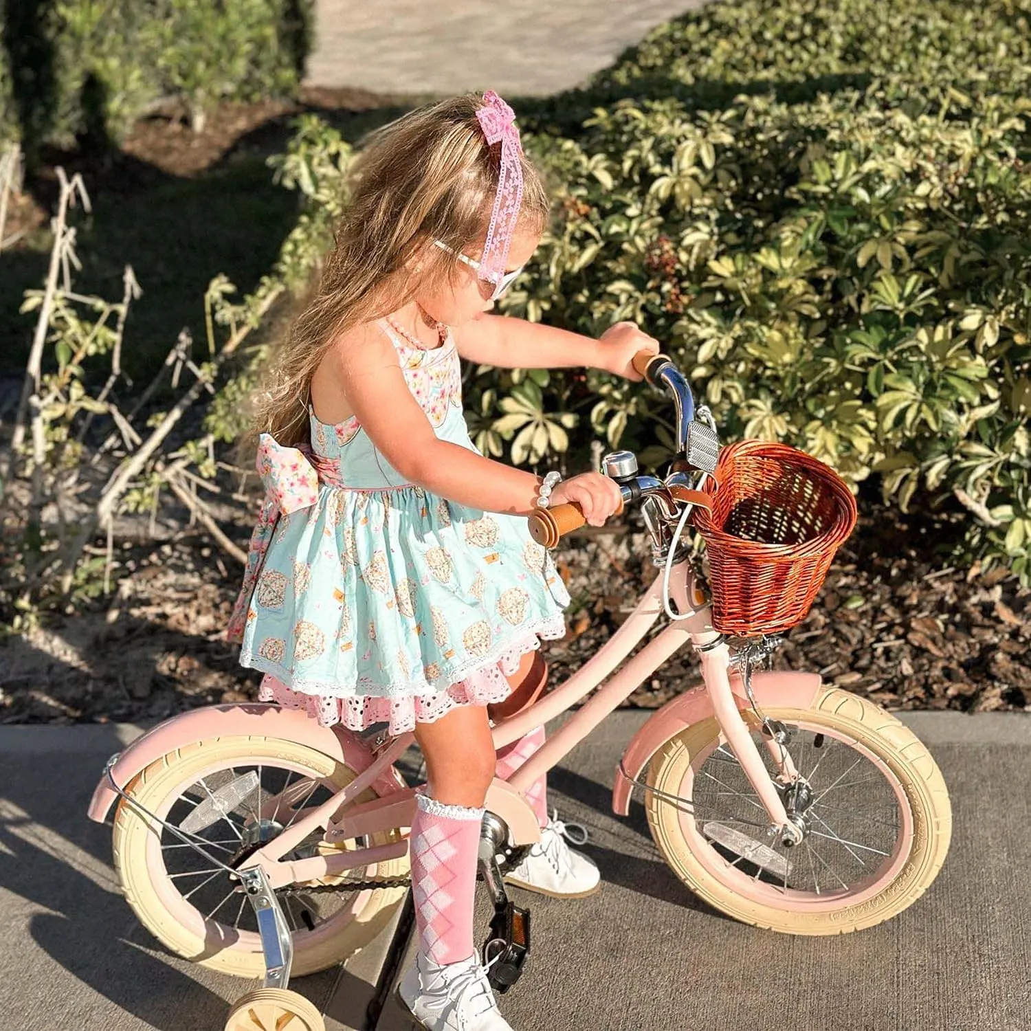 ACEGER Girls Bike with Basket, Kids Bicycle for 3-13 Years, Included Coaster Brake & Caliper Brake, 14 16 18 Inch with Training Wheels, 20 24 26 Inch with Kickstand but no Training Wheels