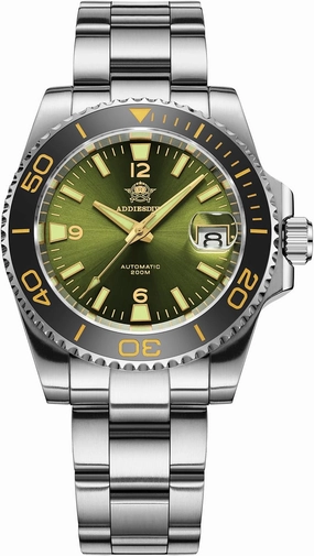 ADDIESDIVE Automatic Diver Watches for Men NH35A/8215 Movement Sapphire Rotating Bezel Luminous 200 M Waterproof Easy to Read with Large Number Mens Diver's Watch