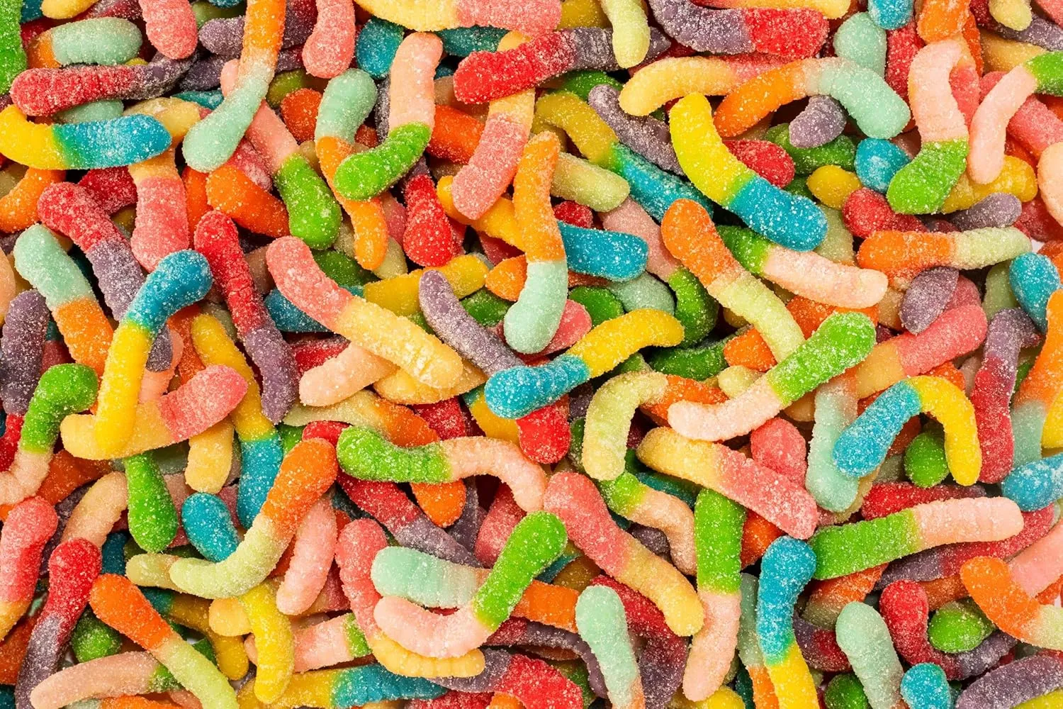 Albanese World's Best Sour 12 Flavor Mini Gummi Worms Candy, 32 Oz Bag