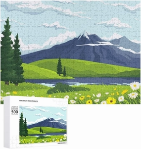 an Impossible Puzzle for Adults to Complete,Scenic Alpine Meadow Landscape500 PCS,challenging
