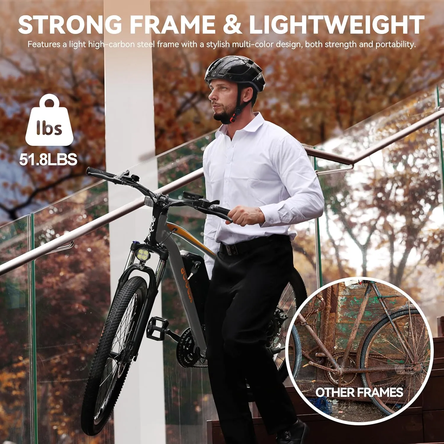Apex Electric Bike for Adults, 26" 1000W Peak Electric Mountain Bike, 22MPH Top Speed, Max Range 55  Miles, 48V Removable Battery, 21-Speed Lightweight E-Bike, Front Suspension