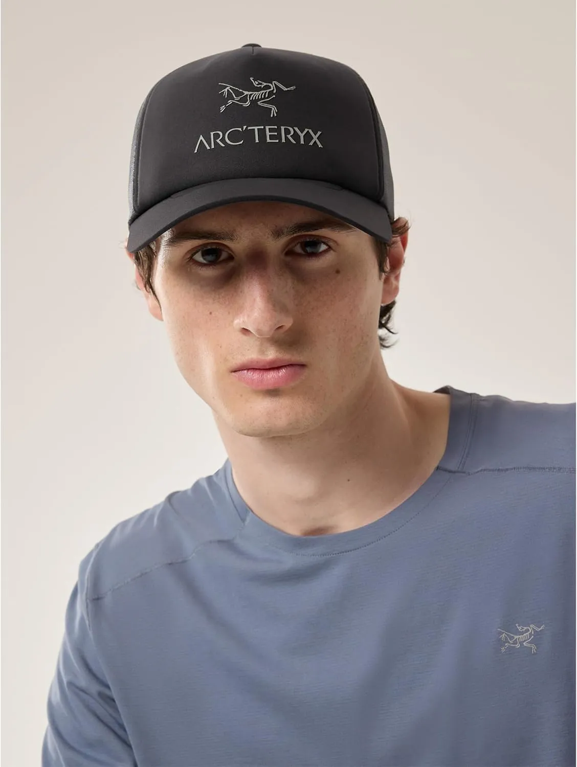 Arc'teryx Bird Word Trucker Curved Hat | Light Breathable Trucker Hat with Our Word Logo