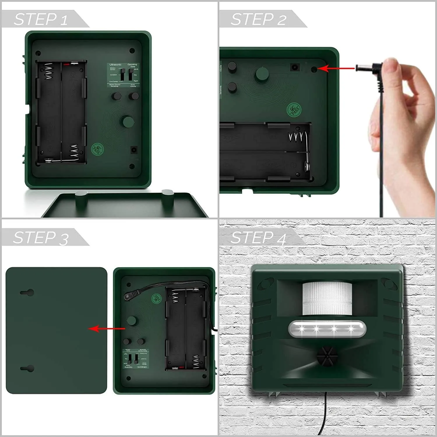 ASPECTEK Ultrasonic Outdoor Animal Pest Repellent, Yard Sentinel RC Pest Repeller Pest Control with Motion Detector, 4 Key Remote - Rodents, Cats, Rats, Mouse, Mice, Deer, Bear, Raccoon, Sound Frequency: 15 kHz -18 kHz
