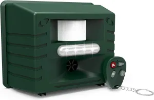 ASPECTEK Ultrasonic Outdoor Animal Pest Repellent, Yard Sentinel RC Pest Repeller Pest Control with Motion Detector, 4 Key Remote - Rodents, Cats, Rats, Mouse, Mice, Deer, Bear, Raccoon, Sound Frequency: 15 kHz -18 kHz