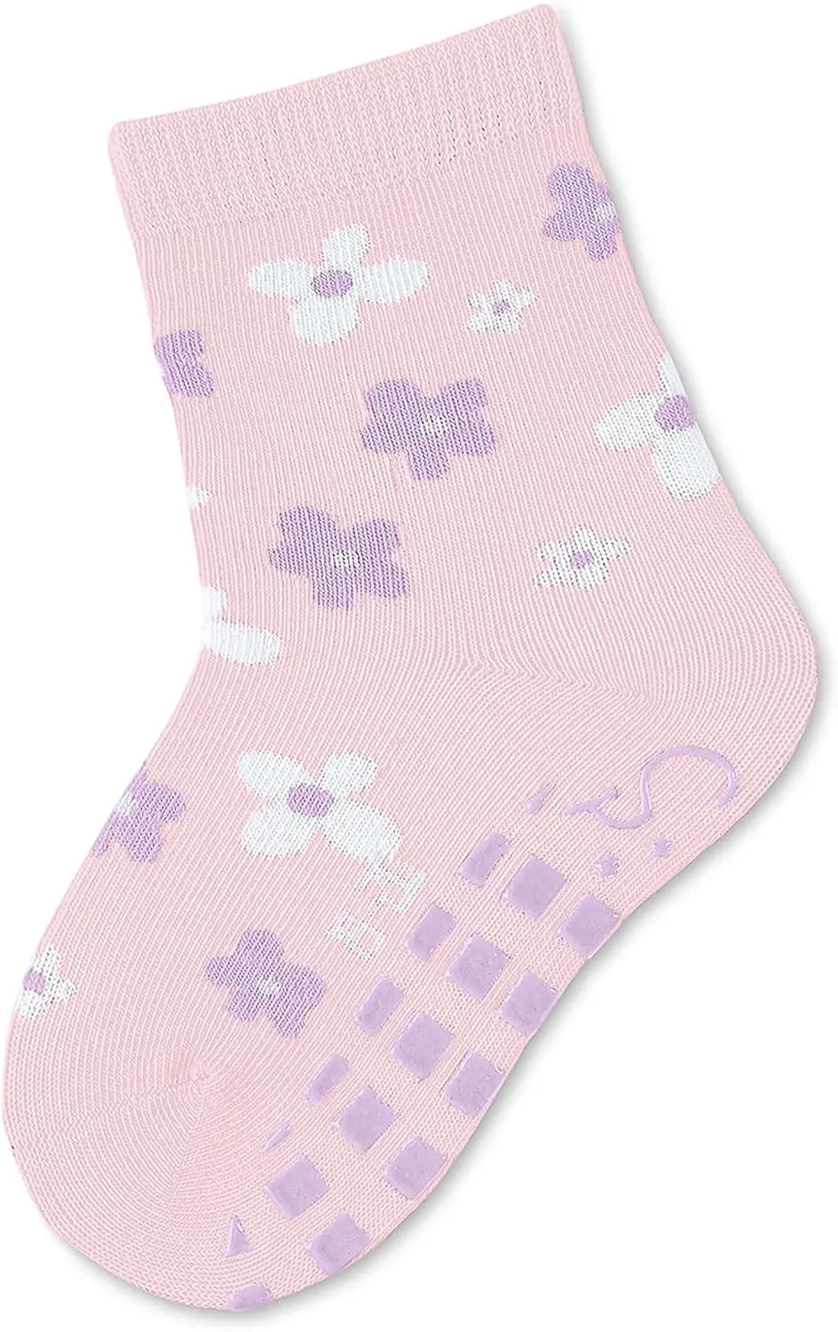 Babies - Girls Abs Socks Double Pack Cat   Flowers ABS Socks