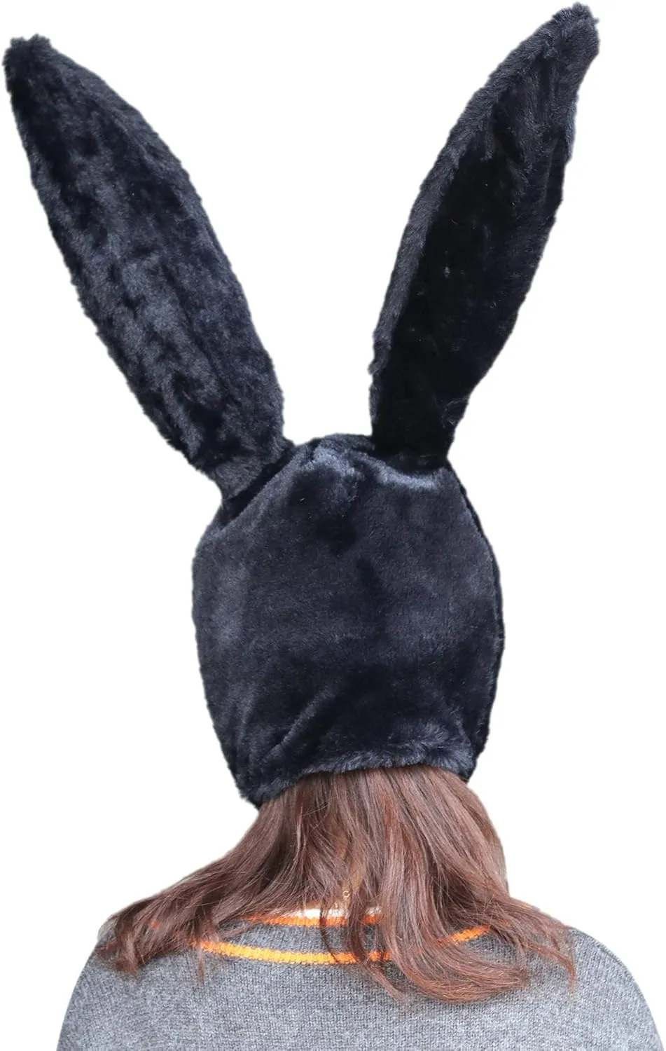 Bestjybt Plush Funny Bunny Rabbit Ears Hood Women Costume Party Hats for Cosplay Halloween