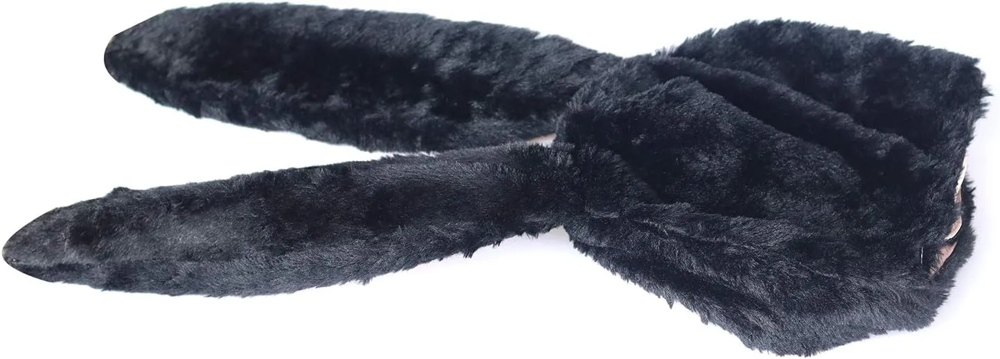 Bestjybt Plush Funny Bunny Rabbit Ears Hood Women Costume Party Hats for Cosplay Halloween