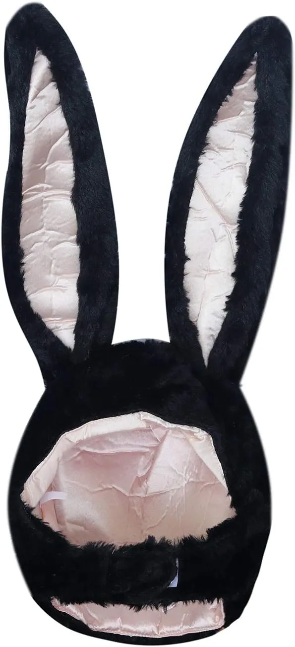 Bestjybt Plush Funny Bunny Rabbit Ears Hood Women Costume Party Hats for Cosplay Halloween
