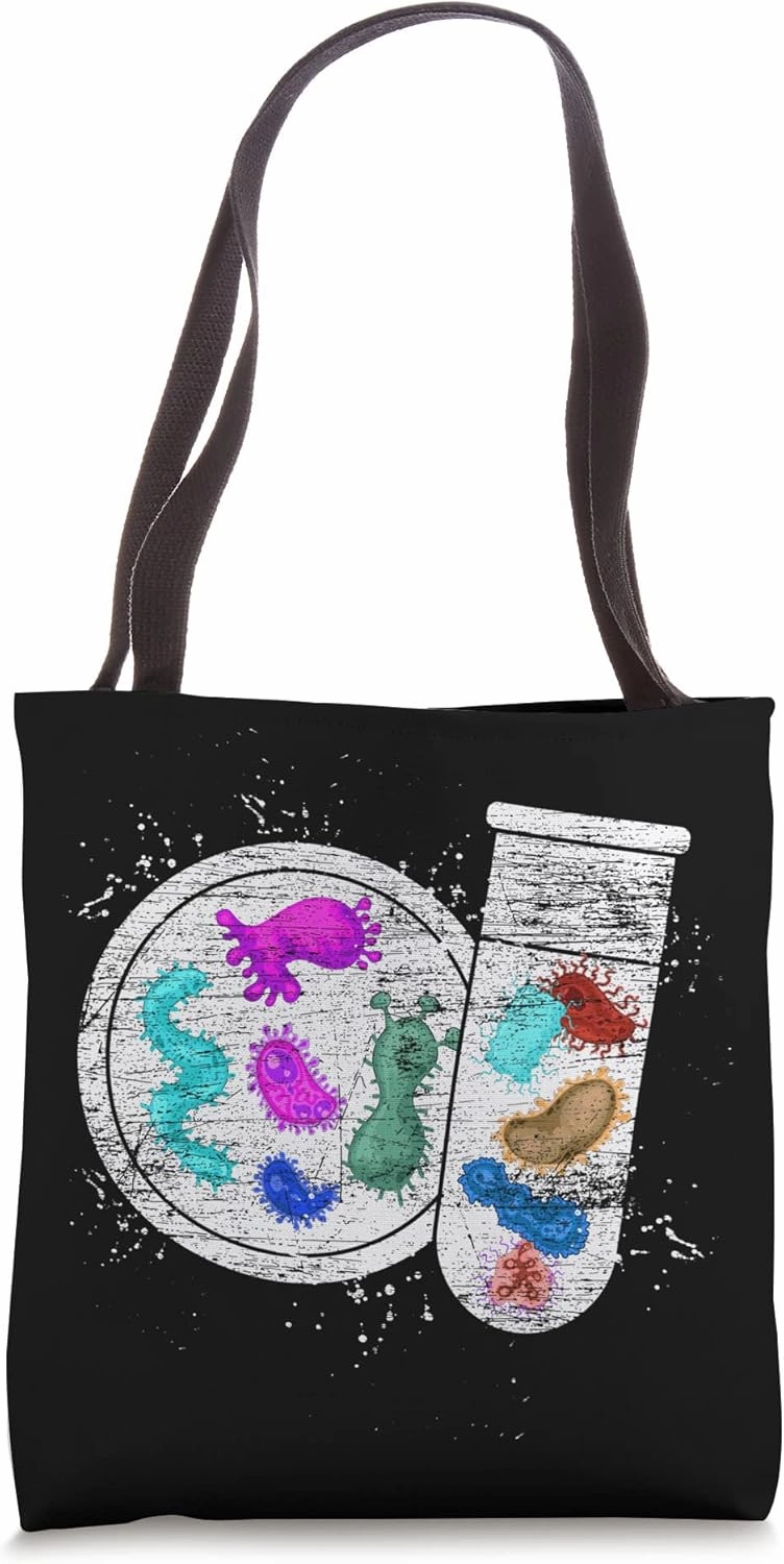 Biology Laboratory Microbiology Science Bacteria Tote Bag