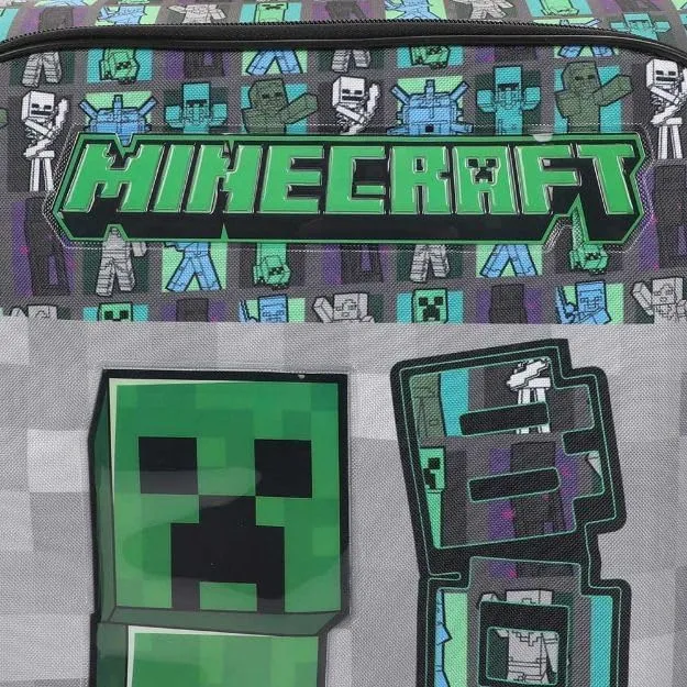 Bioworld Minecraft Creeper Youth 18 Soft Sided Roller Carry-On Travel Suitcase