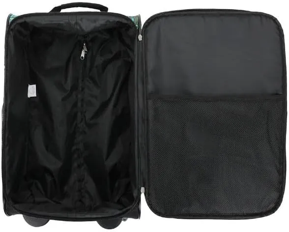 Bioworld Minecraft Creeper Youth 18 Soft Sided Roller Carry-On Travel Suitcase