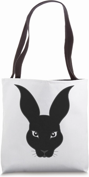 Black Rabbit Bunny Hare Masquerade Tote Bag