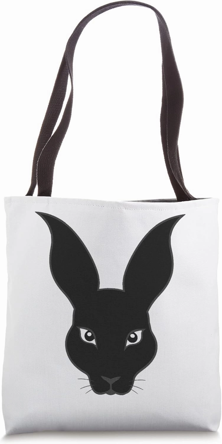 Black Rabbit Bunny Hare Masquerade Tote Bag