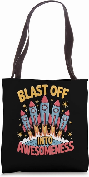 Blast Off Model Rocket Fun for Rocketeers Tote Bag