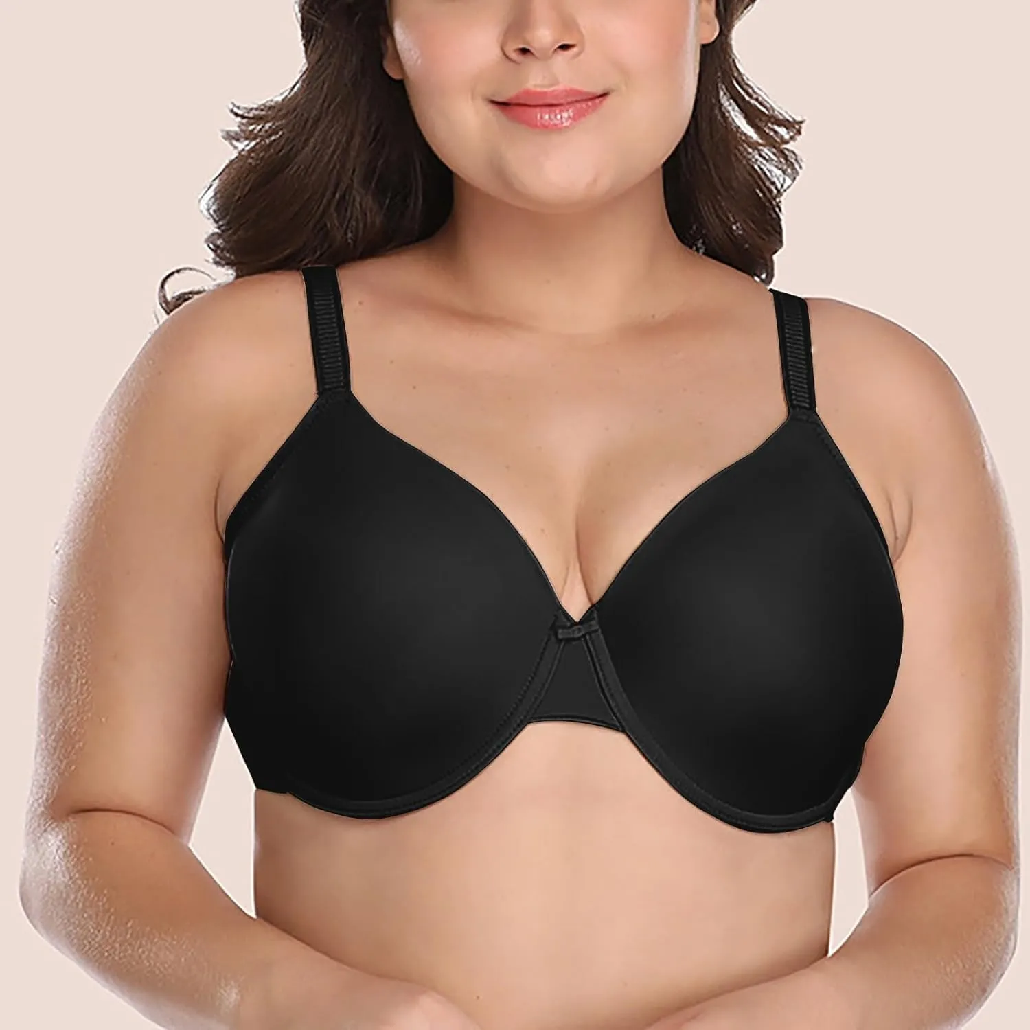 Bras Pack Size Bra Smooth Thin Cup Underwear Big Breasts with Steel Rings Workout for Women Sports