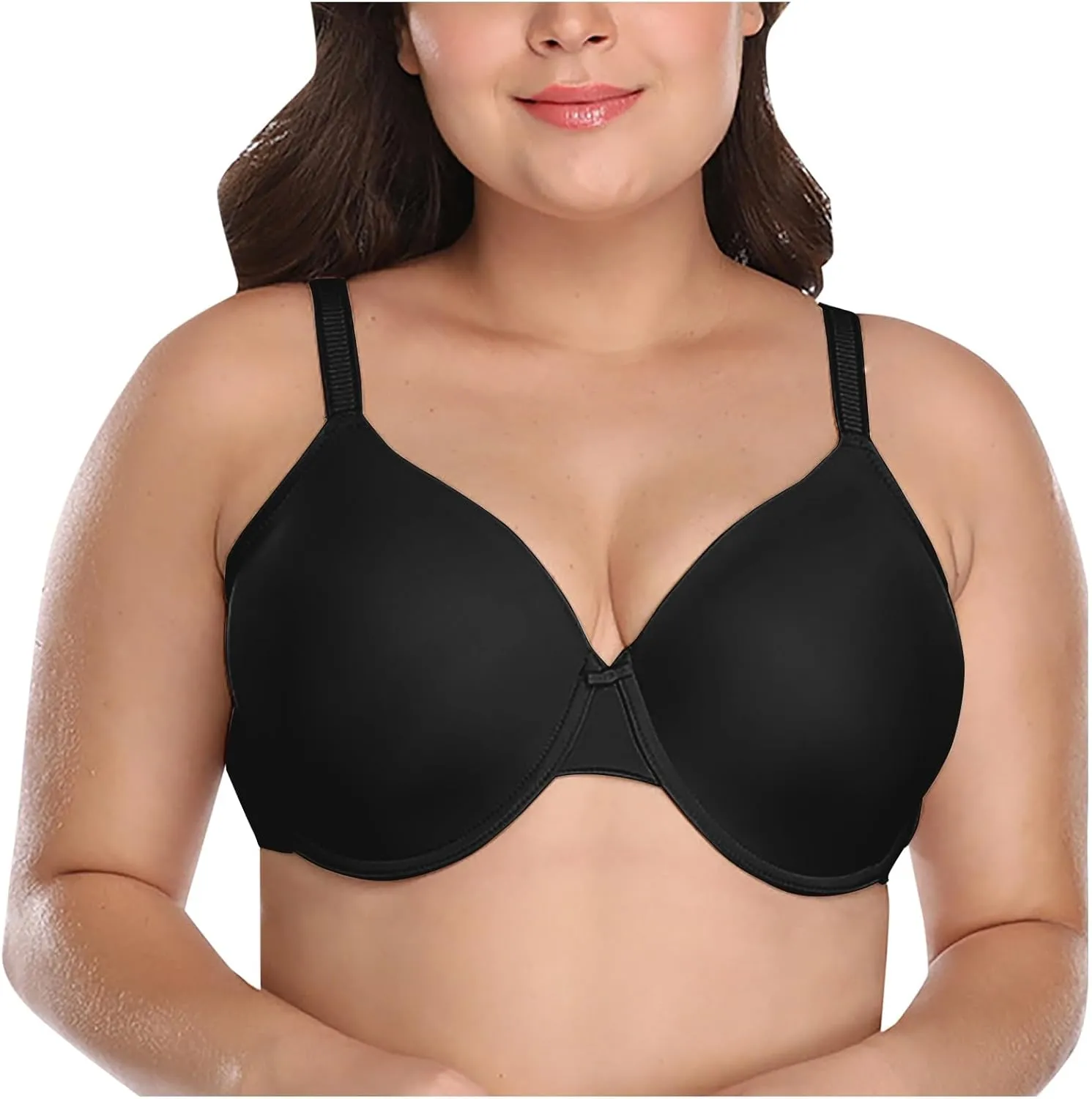 Bras Pack Size Bra Smooth Thin Cup Underwear Big Breasts with Steel Rings Workout for Women Sports