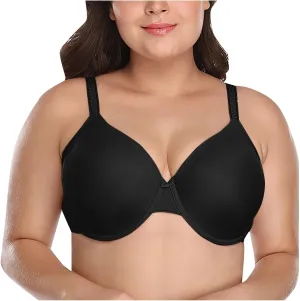 Bras Pack Size Bra Smooth Thin Cup Underwear Big Breasts with Steel Rings Workout for Women Sports
