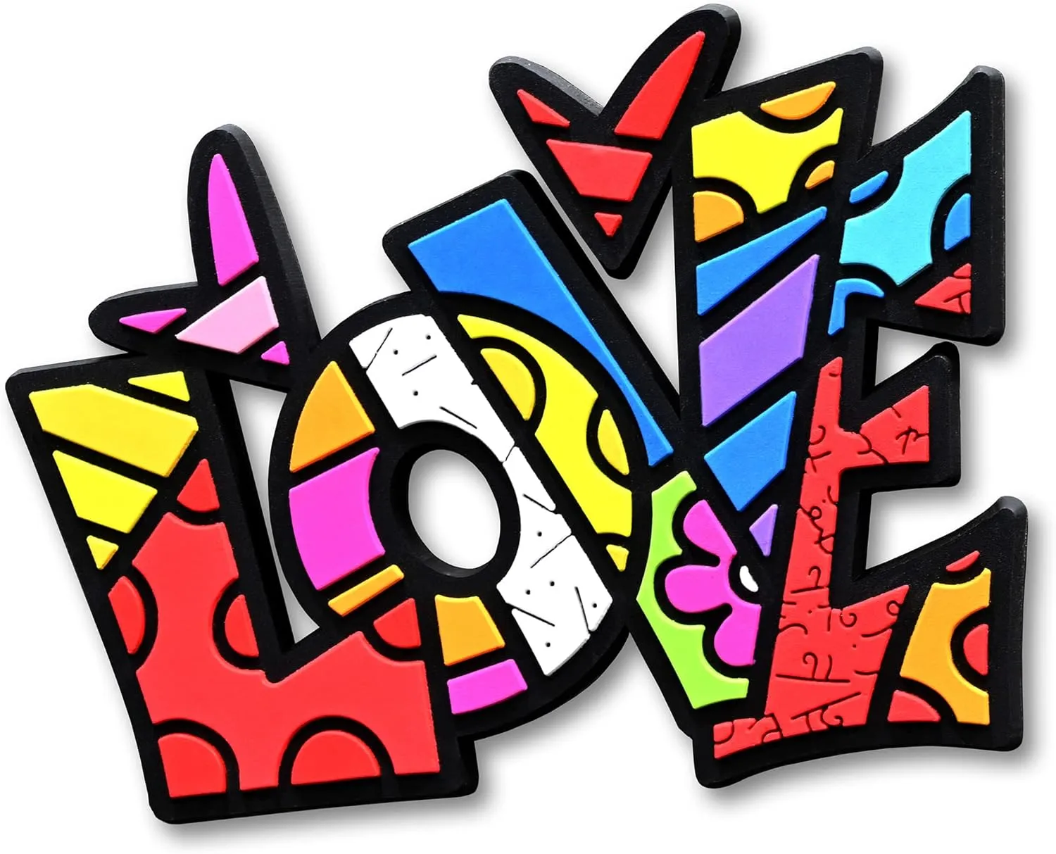 BRITTO Romero Large Decorative Multi-Use Rubber Magnet, Love Word