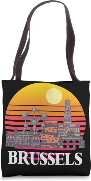 Brussels Skyline Science Atomic nucleus Physic Atom Tote Bag