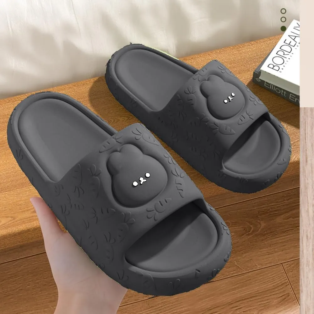 Bunny Slippers Bathroom Slippers Cartoon Ladies Summer Indoor Home Soft Sole Non-slip Thick Eva Slippers Can Be Worn Outside