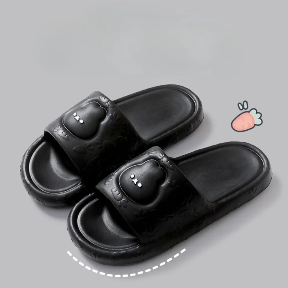 Bunny Slippers Bathroom Slippers Cartoon Ladies Summer Indoor Home Soft Sole Non-slip Thick Eva Slippers Can Be Worn Outside