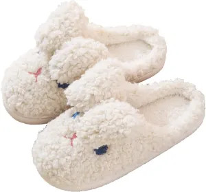 Bunny Slippers for Women Cute Animal Slippers Cozy Memory Foam House Slippers Warm Fleece Lining Soft Plush Non-Slip Sole Indoor Outdoor Shoes