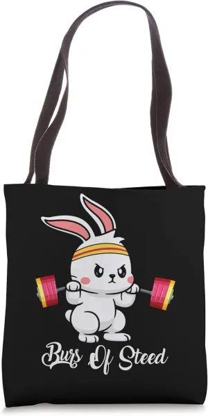 Burs of Steed Cute Bunny Fitness Funny Bunny Costume Bunnies Tote Bag