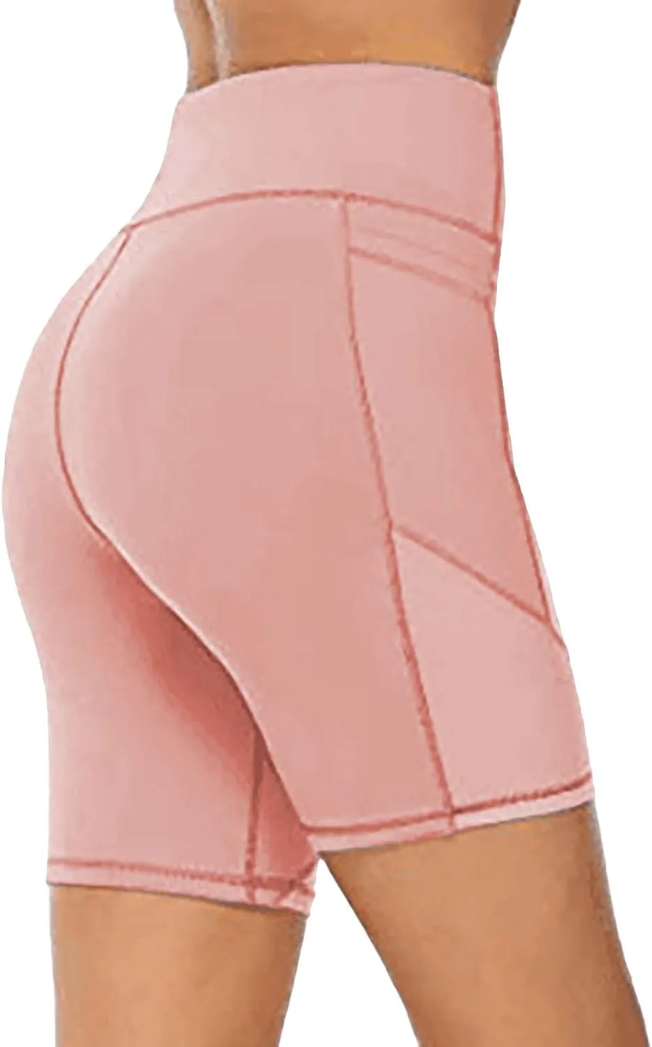 Buttery Soft Shorts Women Butt Lifting Shorts Pockets High Waisted Biker Anti Cellulite Up Gym Yoga Running Sport