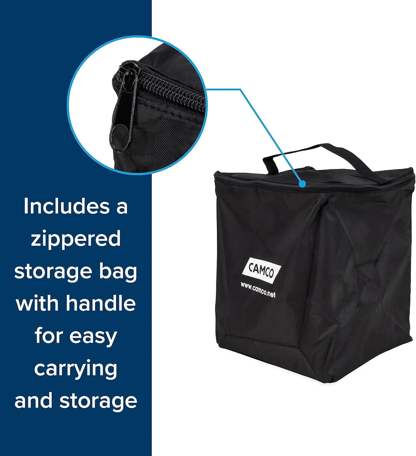 Camco RV Leveling Blocks - Features Interlocking Nested Design & Includes Zippered Bag for RV Storage - Each Camper Leveling Block Measures 8.5" x 8.5" x 1" - 10-Pack, Design May Vary (44510)