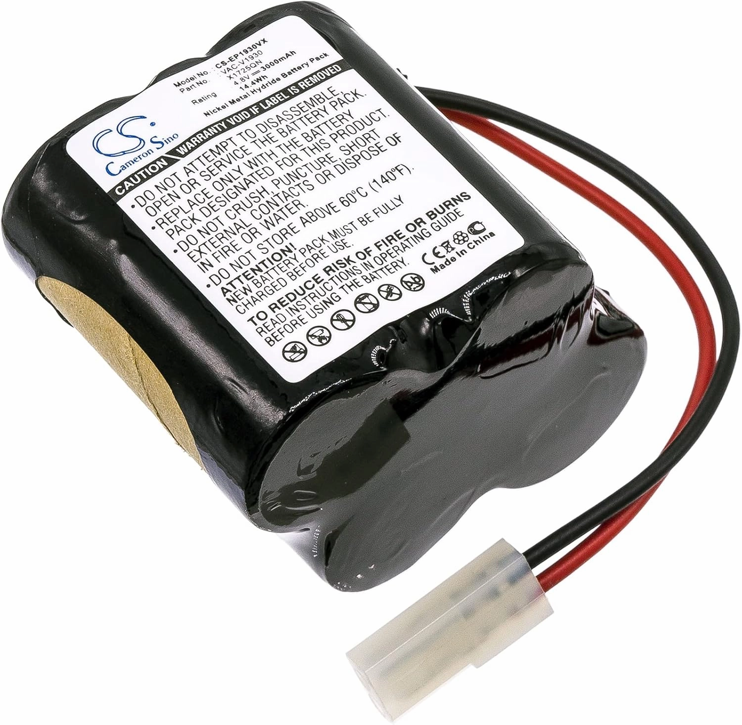 Cameron Sino Replacement for Sh'ark Swee'per VX1 V1700Z V1930 X1725QN Battery 3000mAh/4.8V