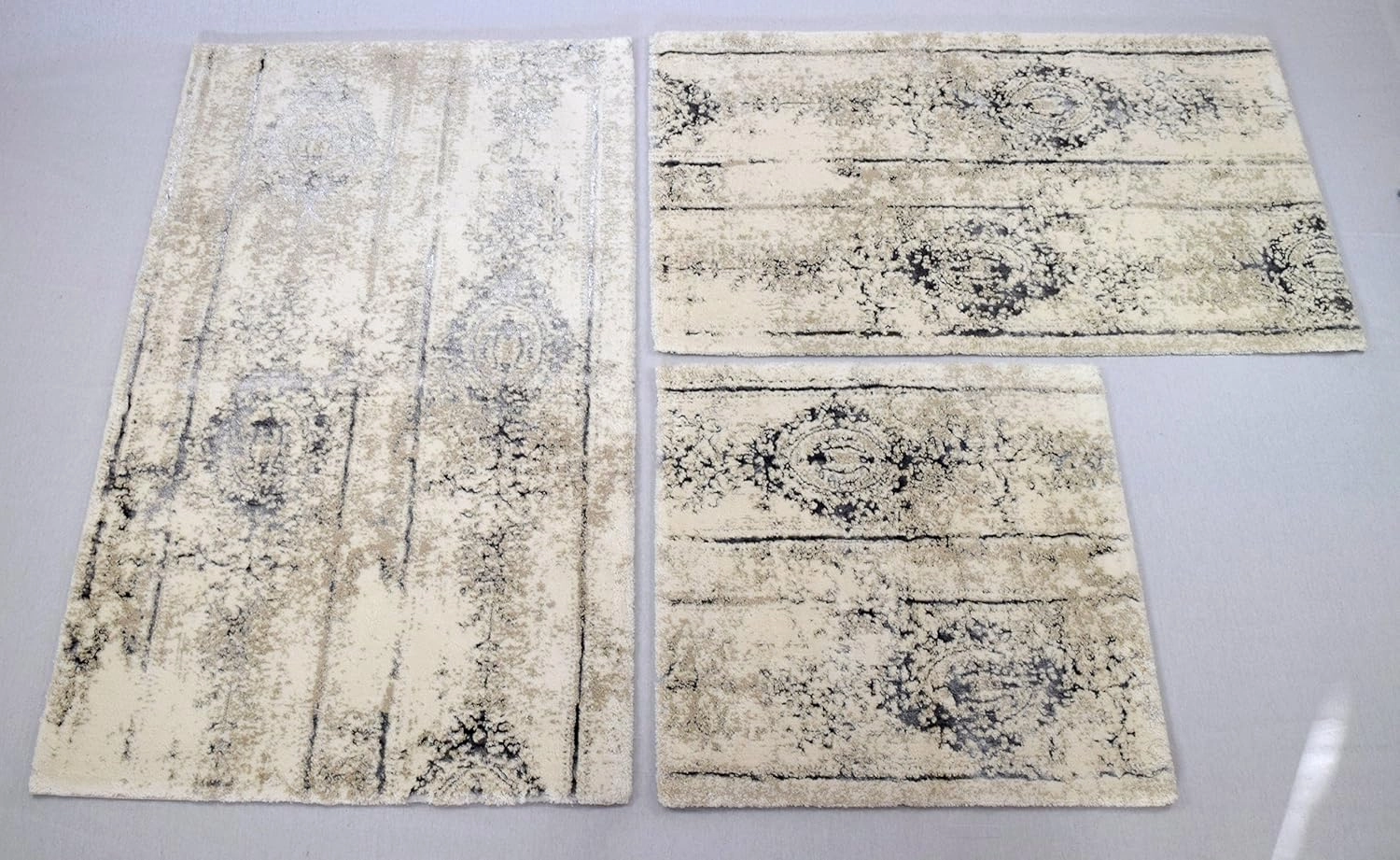 Caracas Bath Mat, Cotton Silver-Grey, 70 x 120 cm, Multicolor